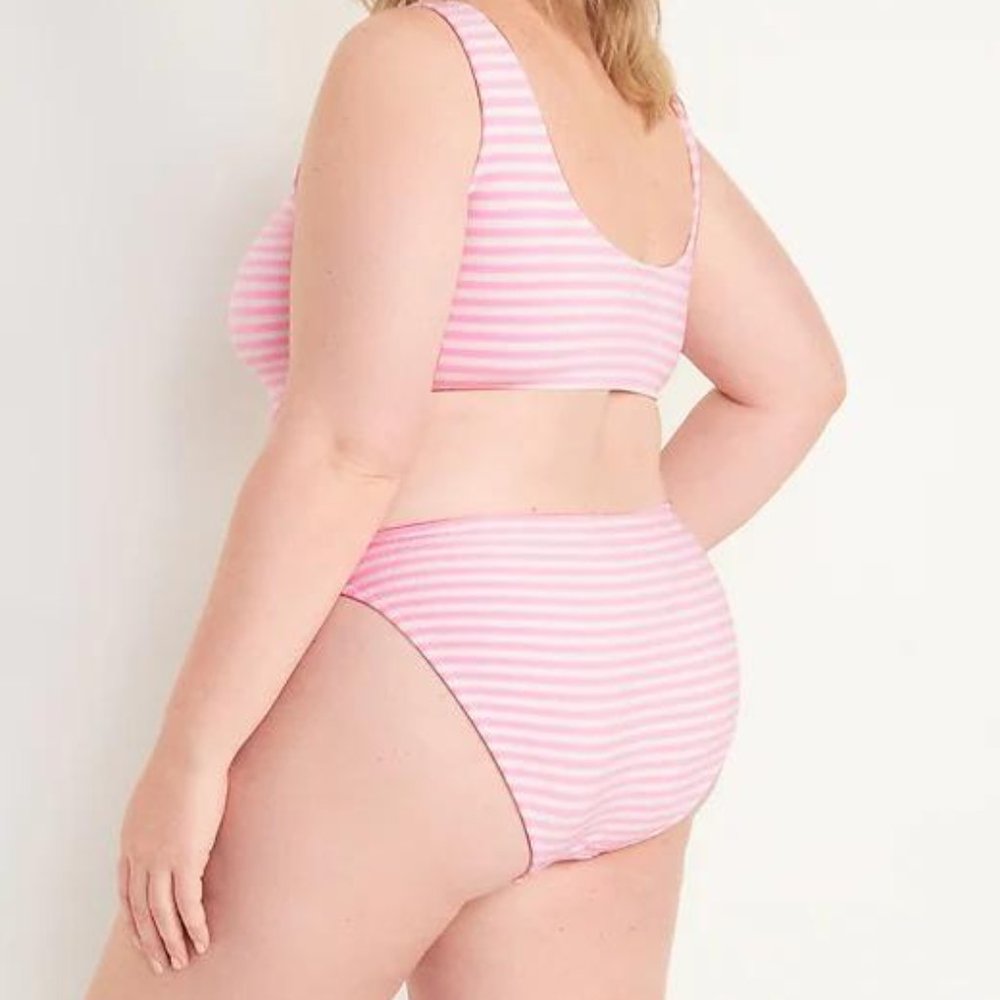 Old Navy Low-Rise Striped Terry Classic Bikini Swim Bottoms for Women New - Picture 8 of 8